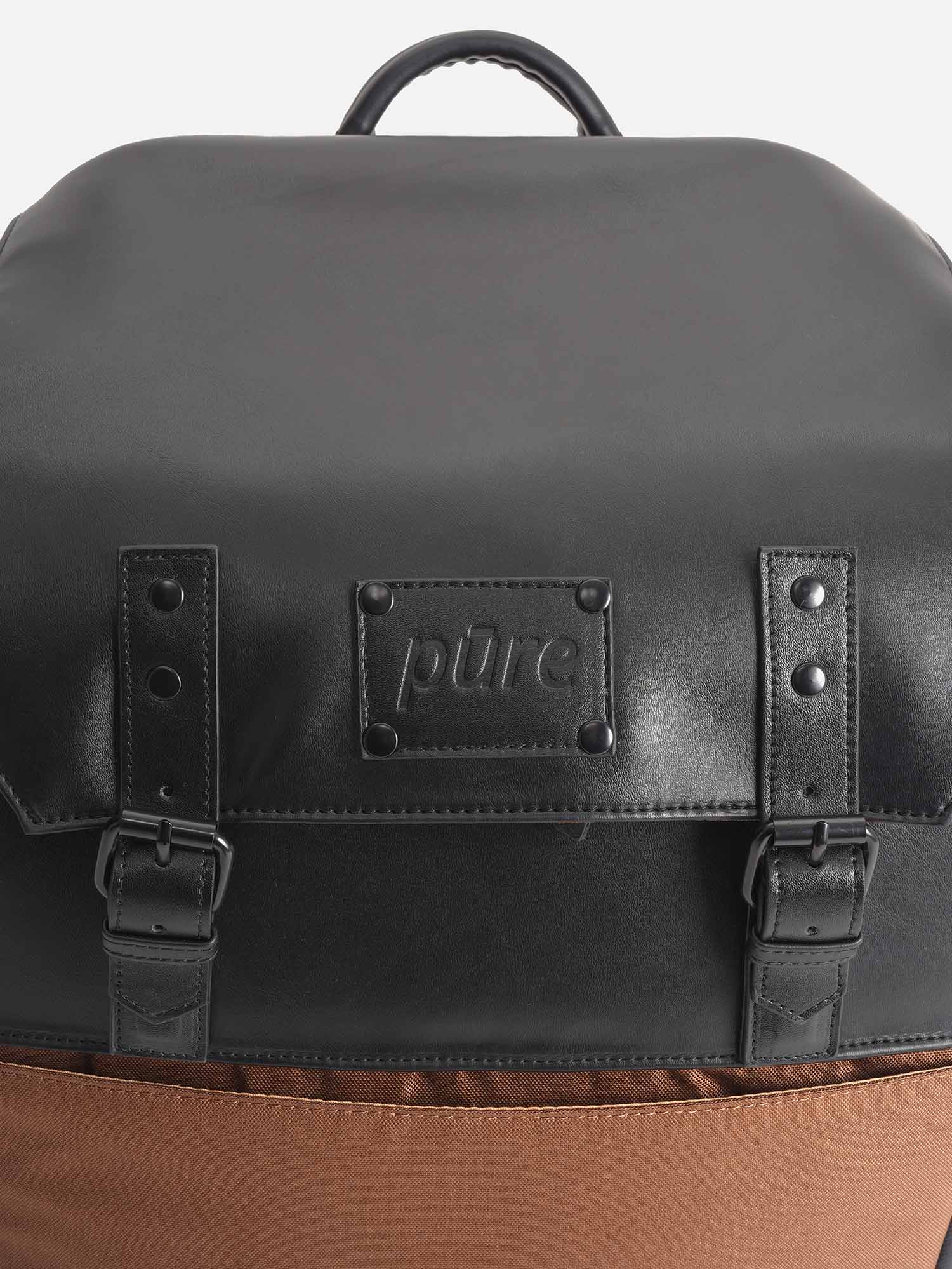 Leather flap and embossed logo